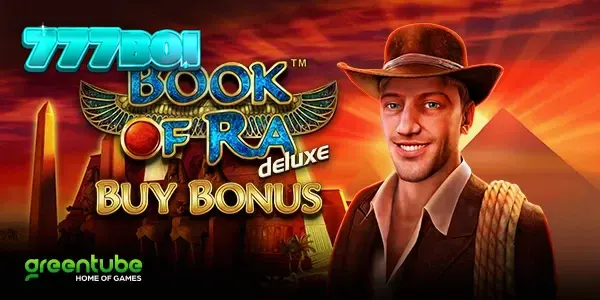 Interface do jogo Book of Ra deluxe com temática egípcia